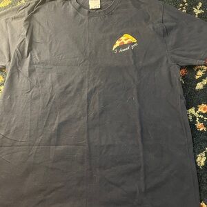 Ripndip Dark Blue Tee with Pizza Graphic